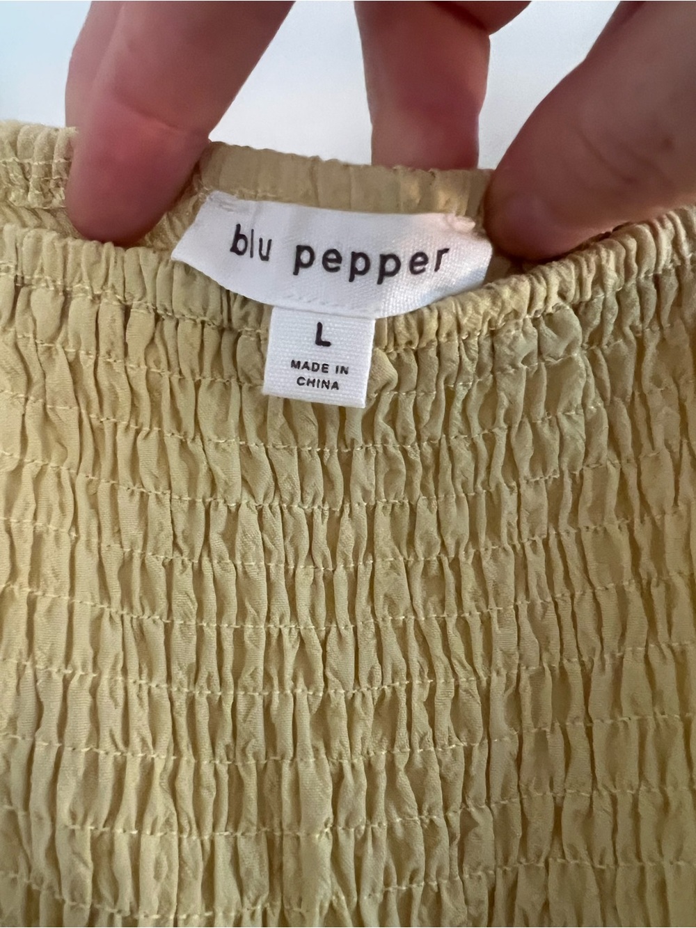 Blu Pepper Yellow Smocked Tiered Square-Neck Dress - Picture 3 of 3